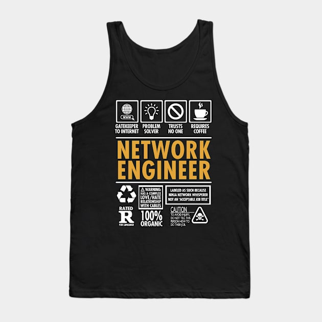 Funny Network Engineer Gatekeeper of Internet Tank Top by NerdShizzle